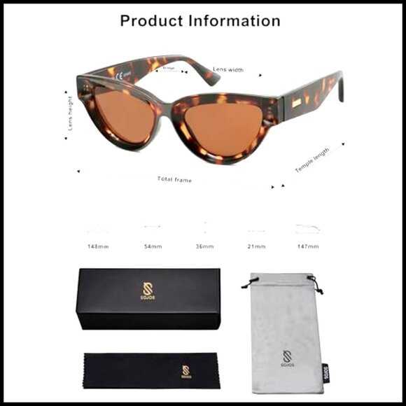 Retro Polarized Cat Eye Sunglasses Women Vintage UV400 Protection Sunnies main image 6